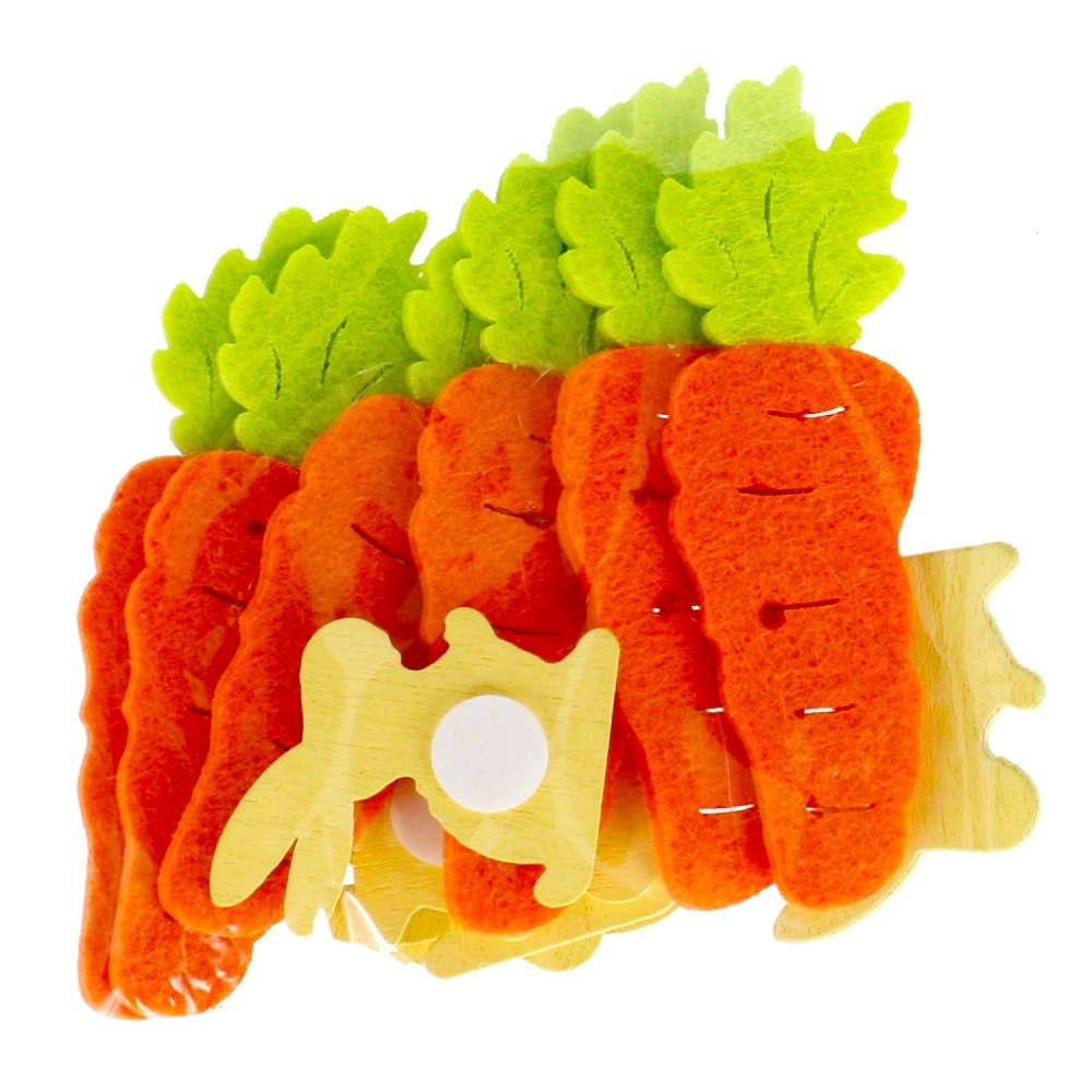 DECORATIVE WOODEN AND FELT RABBIT / CARROT CRAFT WITH FUN 471397